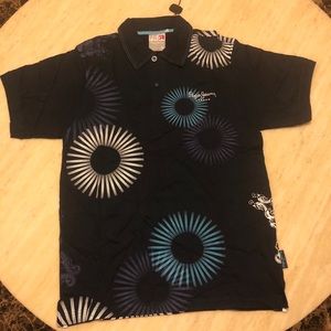 New Pepe Jeans London Printed Polo Shirt Navy L